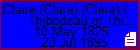 Claire (Clara) (Clera) (Clarisse) Thibodeau or Thibadeau