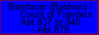 Bandouin (Baldwin) I Count of Flanders
