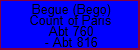Begue (Bego) Count of Paris