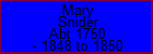 Mary Snider