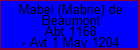 Mabel (Mabrie) de Beaumont