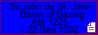 Sir John de St. John Baron of Basing