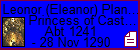 Leonor (Eleanor) Plantagenet Princess of Castile & Leon