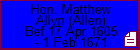 Hon. Matthew Allyn (Allen)