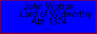 John Wotton Lord of Widworthy