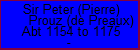 Sir Peter (Pierre) Prouz (de Preaux)