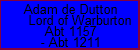 Adam de Dutton Lord of Warburton