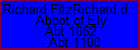 Richard FitzRichard de Clare Abbot of Ely