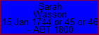 Sarah Wasson