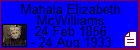 Mahala Elizabeth McWilliams