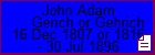 John Adam Gerich or Gehrich