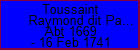 Toussaint Raymond dit Passe-Campagne