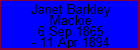 Janet Barkley Mackie